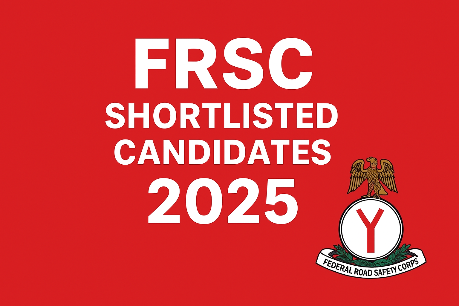 FRSC Shortlisted Candidates