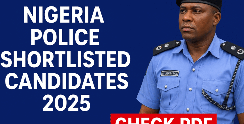 Nigerian Police Shortlisted Candidates