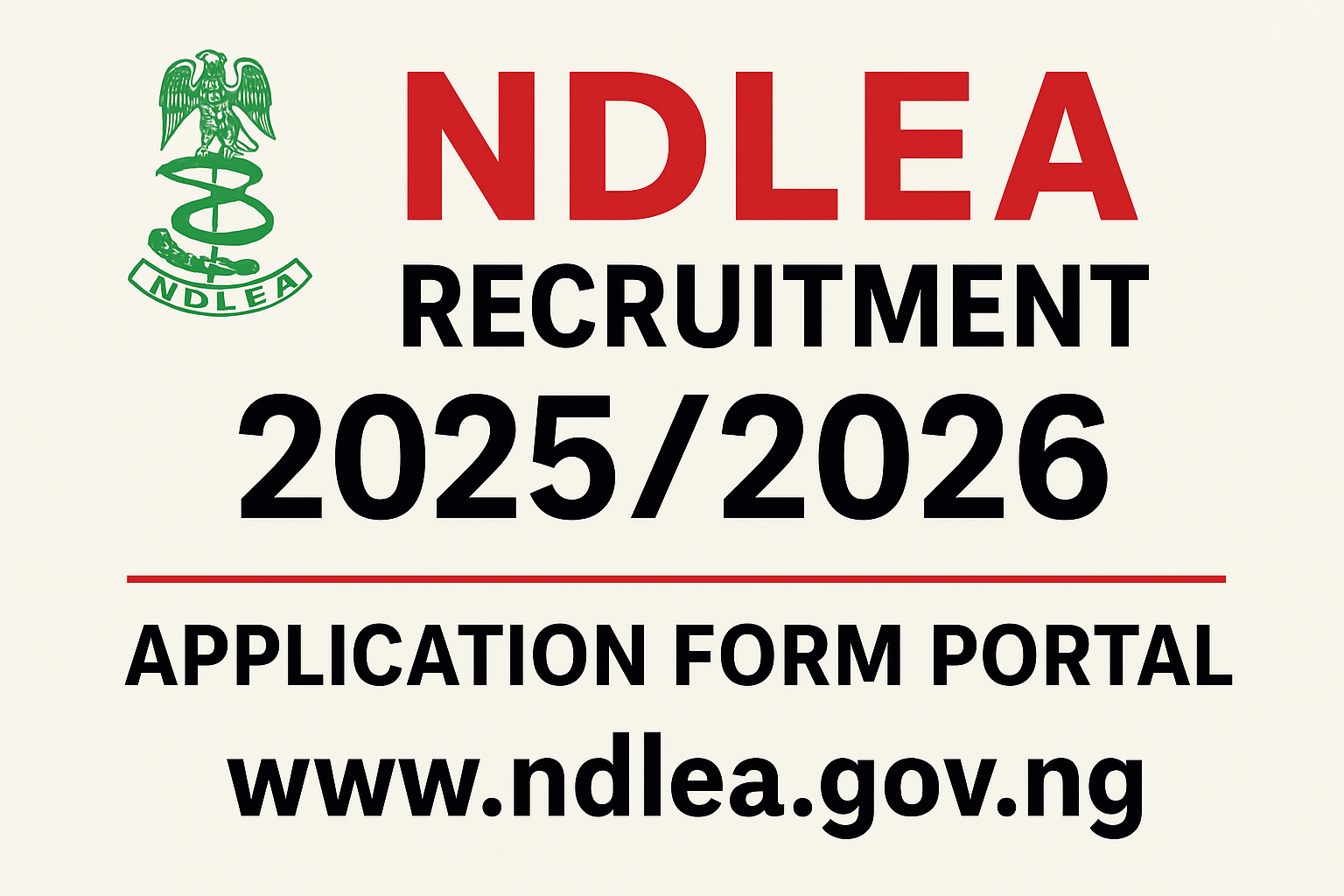 NDLEA Recruitment