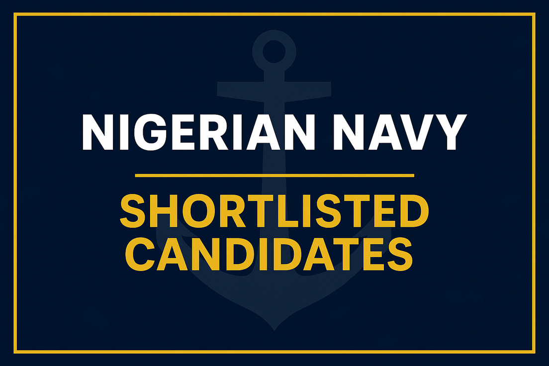 Nigerian Navy Shortlisted Candidates