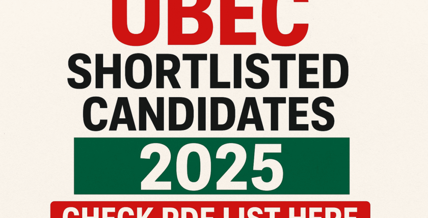 UBEC shortlisted candidates 2025/2026